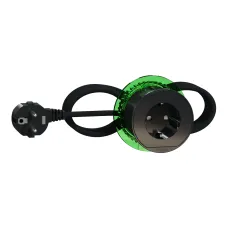Unica system+, Настільний блок XS, 1 розетка Schuko, 2 метровий кабель, антрацит (INS44001) Unica system+, Настільний блок XS, 1 розетка Schuko, 2 метровий кабель, антрацит (INS44001)