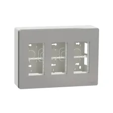 Блок unica system+ відкрита вставка. 3х2 алюміній (NU123430) Блок unica system+ відкрита вставка. 3х2 алюміній (NU123430)