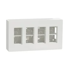 Блок unica system+ відкрита вставка 4х2 білий  (NU124418)
