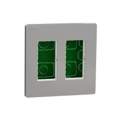 Блок unica system+ прихована вставка 2х2 алюміній (NU172430) Блок unica system+ прихована вставка 2х2 алюміній (NU172430)