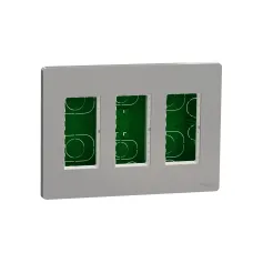 Блок unica system+ прихована вставка 3х2 алюміній (NU173430) Блок unica system+ прихована вставка 3х2 алюміній (NU173430)