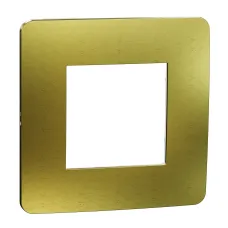 Cover frame, Unica Studio Metal, 1 gang, gold (NU280259M) Cover frame, Unica Studio Metal, 1 gang, gold (NU280259M)