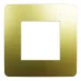 Cover frame, Unica Studio Metal, 1 gang, 1 x 2 modules, gold or beige 