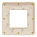 Cover frame, Unica Studio Metal, 1 gang, 1 x 2 modules, gold or beige 