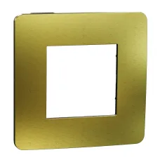 Cover frame, Unica Studio Metal, 1 gang, gold (NU280262M) Cover frame, Unica Studio Metal, 1 gang, gold (NU280262M)