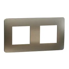 Cover frame, Unica Studio Metal, 2 gang, 2 x 2 modules, bronze or beige (NU280451M) Cover frame, Unica Studio Metal, 2 gang, 2 x 2 modules, bronze or beige (NU280451M)