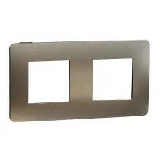 Cover frame, Unica Studio Metal, 2 gangs, bronze (NU280452M) Cover frame, Unica Studio Metal, 2 gangs, bronze (NU280452M)