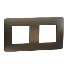 Cover frame, Unica Studio Metal, 2 gangs, anthracite (NU280453M) Cover frame, Unica Studio Metal, 2 gangs, anthracite (NU280453M)