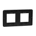 Cover frame, Unica Studio Metal, 2 gangs, anthracite 