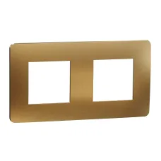 Cover frame, Unica Studio Metal, 2 gangs, copper (NU280457M) Cover frame, Unica Studio Metal, 2 gangs, copper (NU280457M)