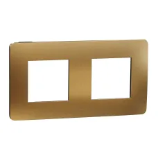 Cover frame, Unica Studio Metal, 2 gangs, copper  (NU280458M)