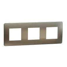 Cover frame, Unica Studio Metal, 3 gangs, bronze  (NU280650M)