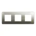 Cover frame, Unica Studio Metal, 3 gangs, bronze Cover frame, Unica Studio Metal, 3 gangs, bronze