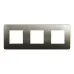 Cover frame, Unica Studio Metal, 3 gangs, anthracite Cover frame, Unica Studio Metal, 3 gangs, anthracite