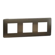 Cover frame, Unica Studio Metal, 3 gangs, anthracite  (NU280653M)
