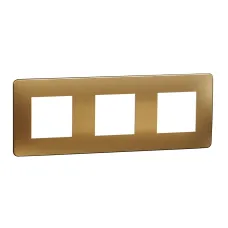 Cover frame, Unica Studio Metal, 3 gangs, copper  (NU280657M)