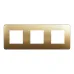Cover frame, Unica Studio Metal, 3 gangs, copper Cover frame, Unica Studio Metal, 3 gangs, copper
