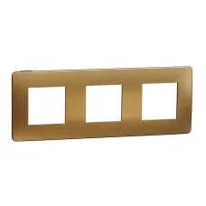 Cover frame, Unica Studio Metal, 3 gangs, copper  (NU280658M)