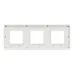 Cover frame, Unica Studio Metal, 3 gangs, gold 