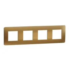 Cover frame, Unica Studio Metal, 4 gangs, copper  (NU280857M)