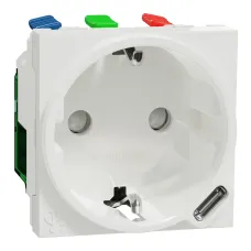Силова розетка та USB Unica New тип С 10,5 Вт, 2 модулі, біла  (NU301718)