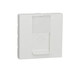 Розетка комп'ютерна RJ45, одинарна категорія 5 UTP, 2 модулі білий  (NU341118)