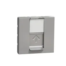 Розетка комп'ютерна RJ45, одинарна категорія 5, UTP, 2 модулі, алюміній  (NU341130)