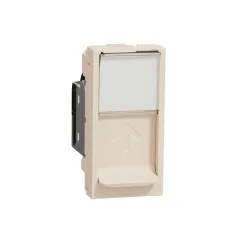 Розетка комп'ютерна RJ45, категорія 5 STP, 1 модуль, бежева Unica New Studio  (NU341244)