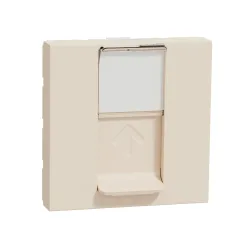 Розетка комп'ютерна RJ45, категорія 6 UTP, 2 модулі, бежева Unica New Studio  (NU341544)
