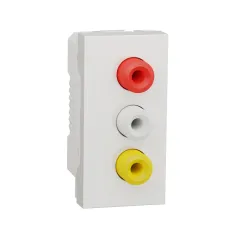 Розетка 3 RCA, 1 модуль білий  (NU343118)