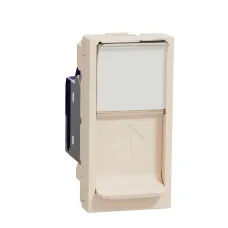 Розетка комп'ютерна RJ45, категорія 6 FTP, 1 модуль, бежева Unica New Studio  (NU344844)