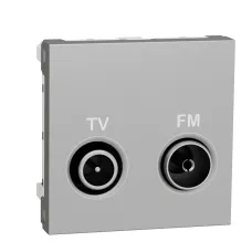 Розетка TV R один, 2 модуля алюм  (NU345130)