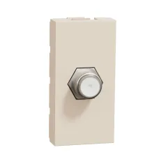 Розетка Coaxial F-type, 1 модуль, бежева Unica New Studio  (NU346844)
