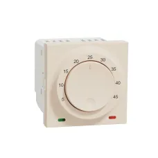 Термостат теплої підлоги Unica New, 230 В, 10A, 2 модулі, бежевий  (NU350344)